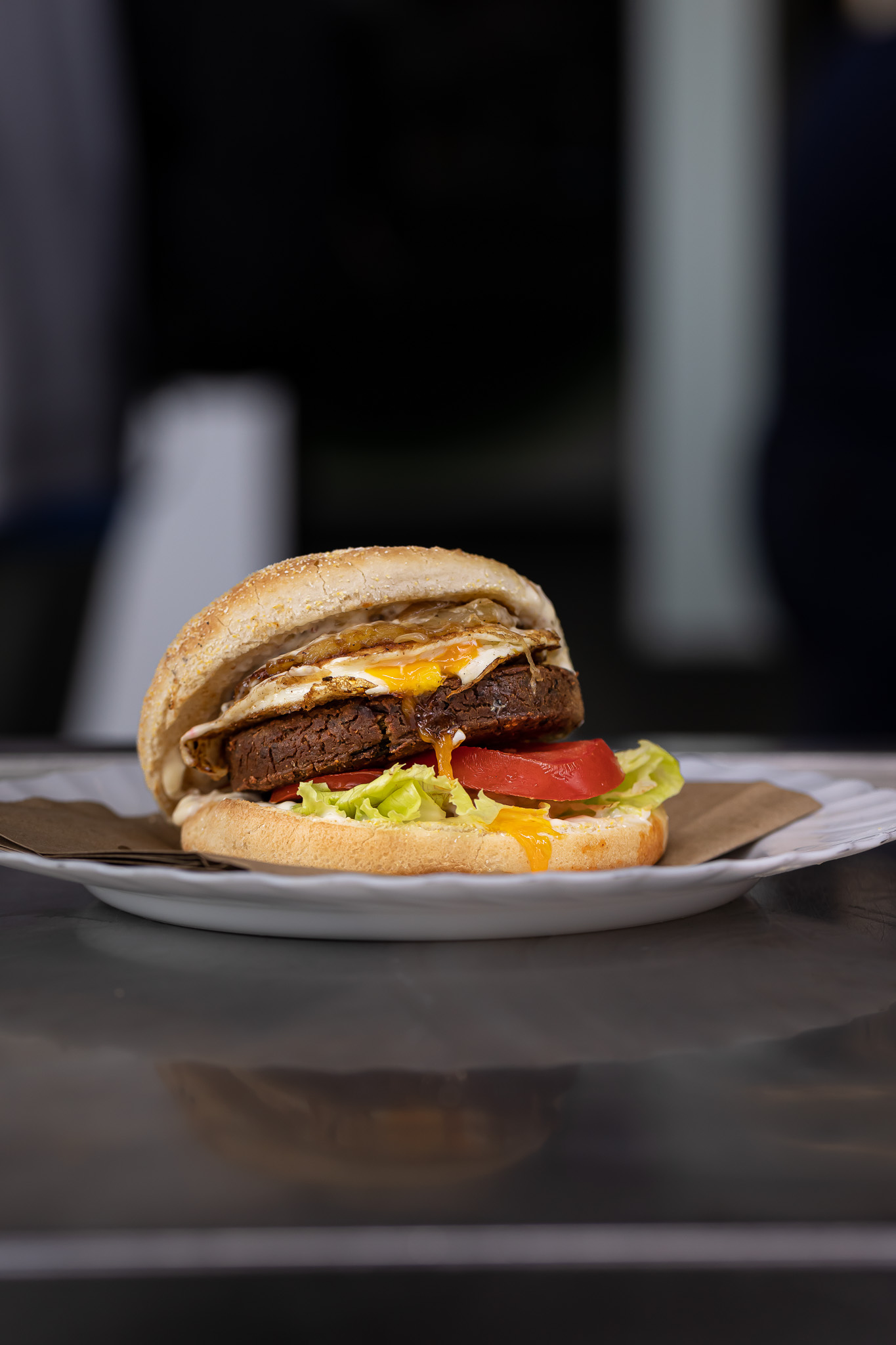 Vege deluxe burger from Broadway Diner