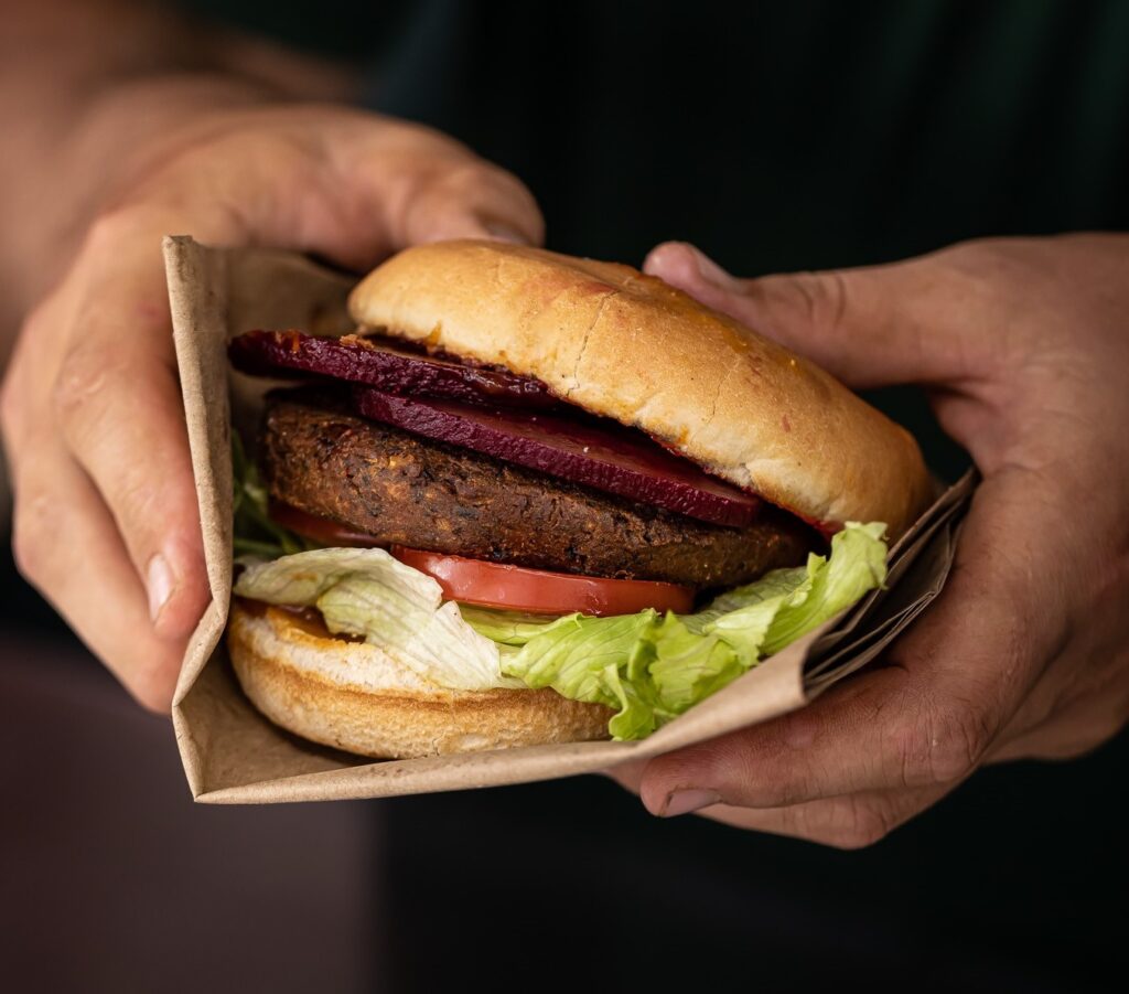 almost vegan gourmet burger from Broadway Diner